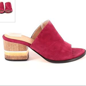 Dear Frances Poser Mule in red suede, size 36